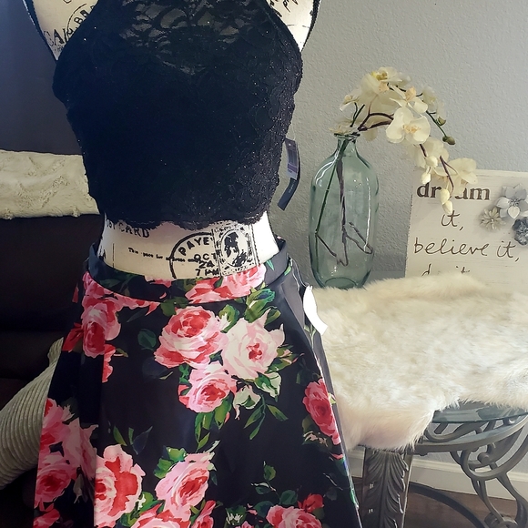 ❤️NWT City Studio JUNIORS CROP MINI TWO PIECE DRESS🌹 - Picture 3 of 6